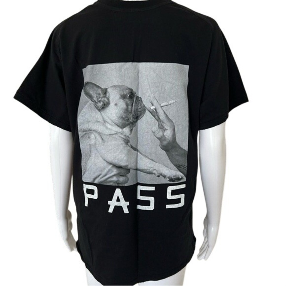 Baja East Black Pearl Puff Puff Pass Short Sleeve Oversized Graphic Tee Shirt -0